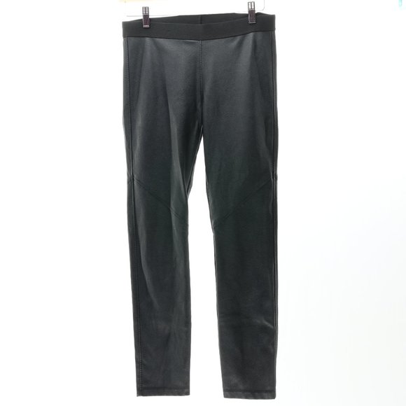 David Lerner Stretch Pants Women's Small Black Faux Leather - Picture 5 of 12